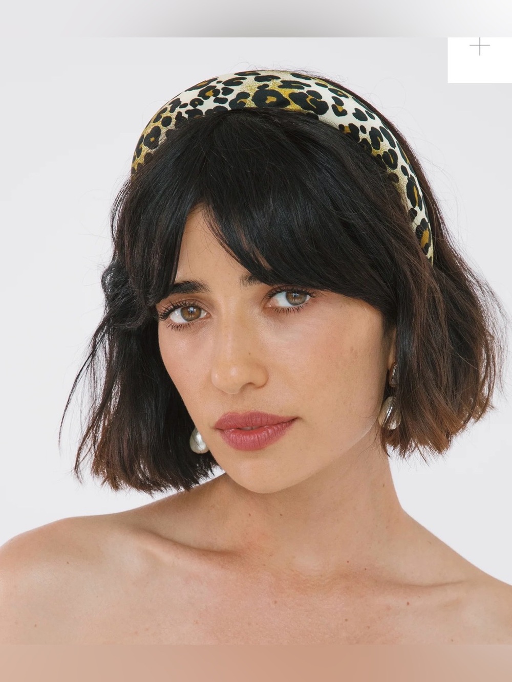 JENNIFER BEHR Printed Tori Headband Leopard Print Silk Headband